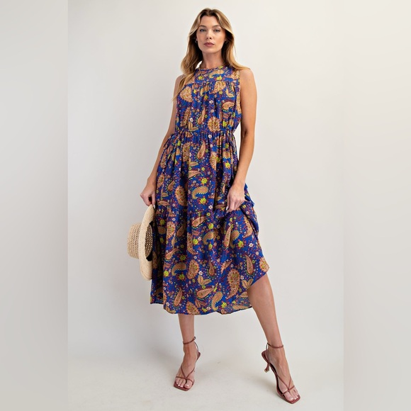 easel Dresses & Skirts - #320 New! Easel Blue Paisley Dress